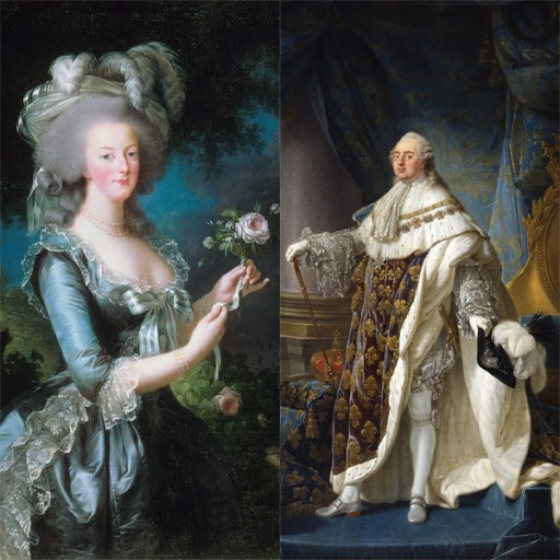 Maria Antonieta e Rei francês Louis XIV